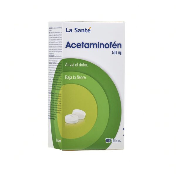 ACETAMINOFEN 500 MG 100 TABLETAS LS